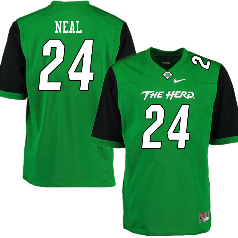 Men #24 Eli Neal Marshall Thundering Herd College Football Jerseys Sale-Gren